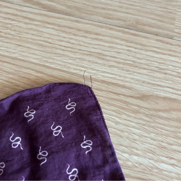 Fossil Purple Scarf with White Pattern - Picture 7 of 8